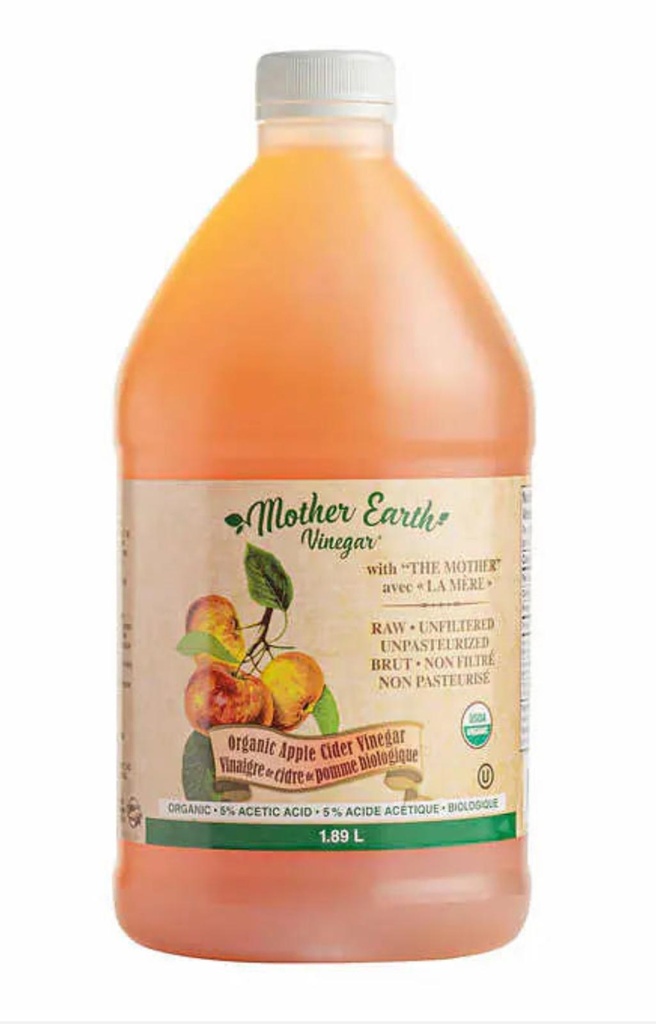 VINAIGRE DE CIDRE POMME BIOLOGIQUE MOTHER EART  1.89L