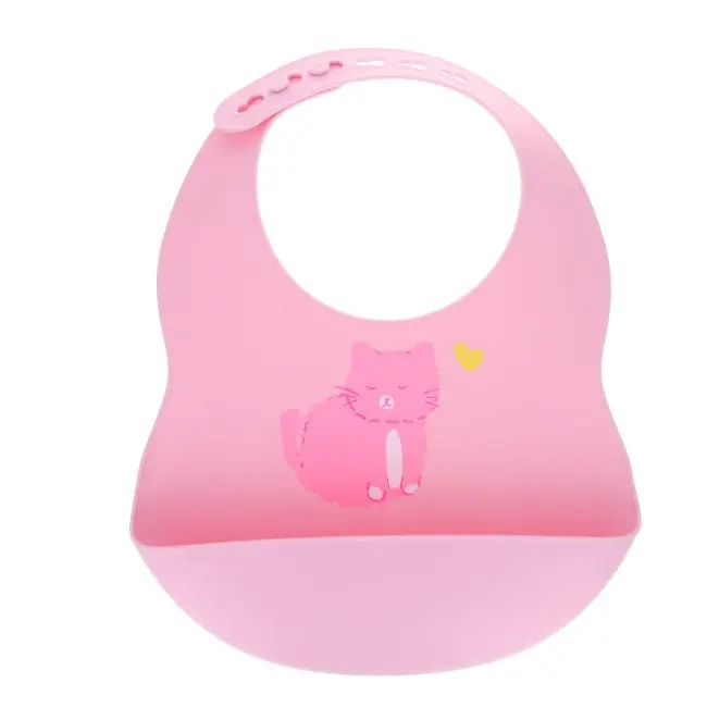 Bavoir silicone  lapin rose 
