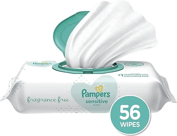 Pampers Sensitive Baby Wipes Unscented, paquet 56 pcs