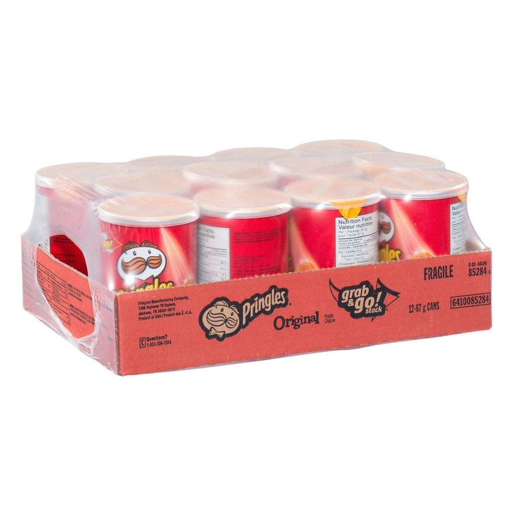 CHIPS PRINGLES ORIGNAL PACK DE 12 × 68 g