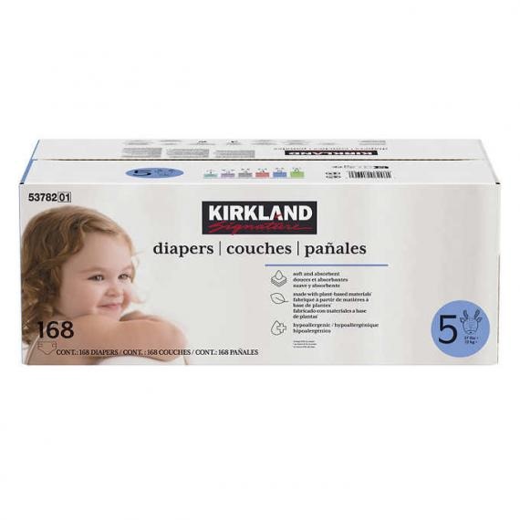Couches, Kirkland taille 5 , 168 pièces