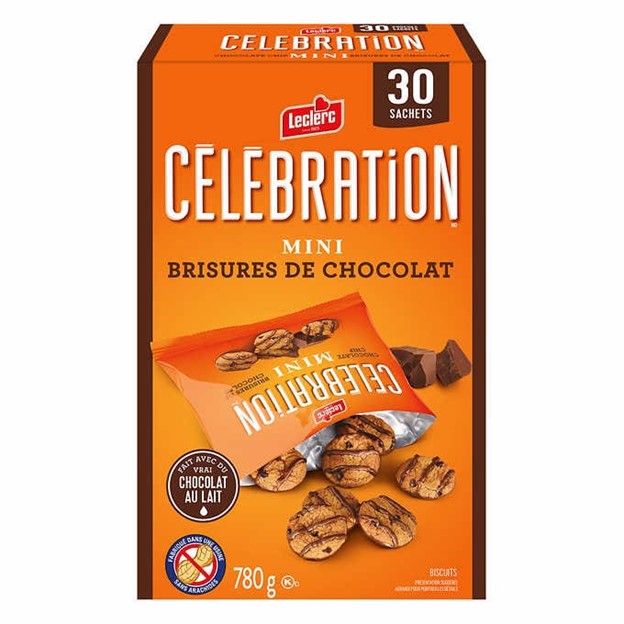 Célébration - Mini biscuits aux pépites de chocolat, pqt de 30