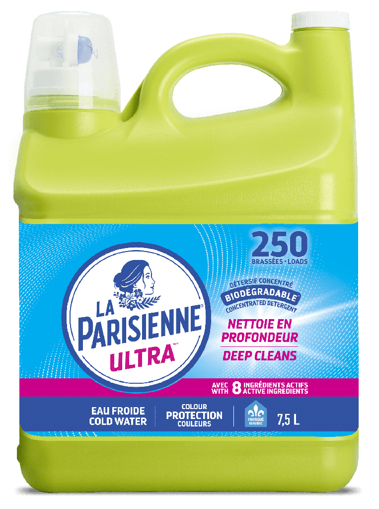 Détergent à lessive liquide La Parisienne ultra , cold water, 7,5L - 250 brassées