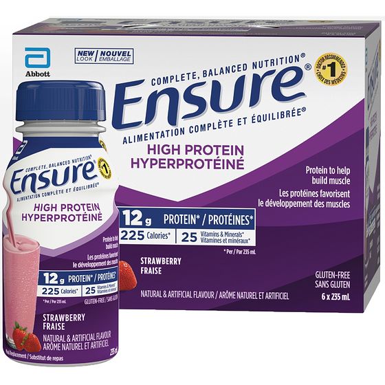 ENSURE FRAISE HIGH PROTEINE PACK DE 6