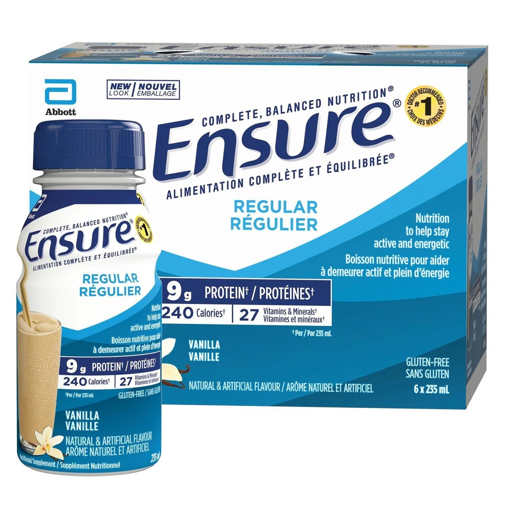 ENSURE VANILLE REGULIER PACK DE 6PCS