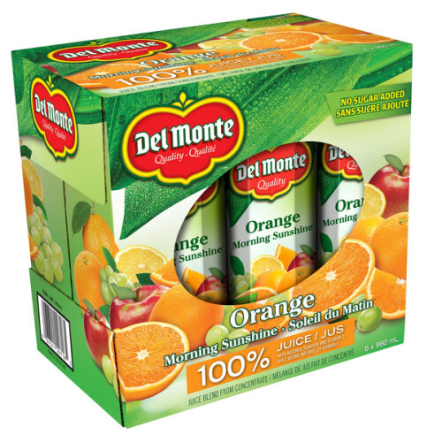 JUS Del Monte Orange Juice, 6 x 960 ml