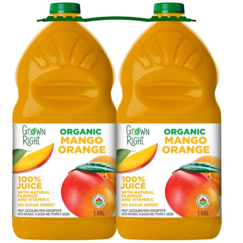 Jus Mangue d’orange biologique, PACK 2 x 1,89 L