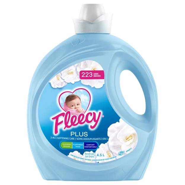 Liquid Fabric Softener, Fresh Air, Fleecy, 4.7L - 223 Brassées