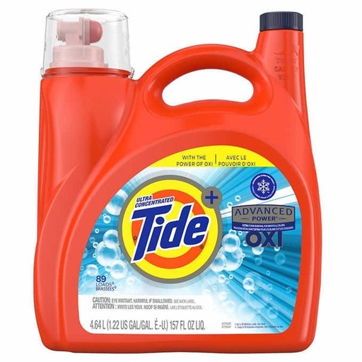 Tide Advanced Power - Détergent à lessive liquide ultra concentré avec Oxi, 146 loads