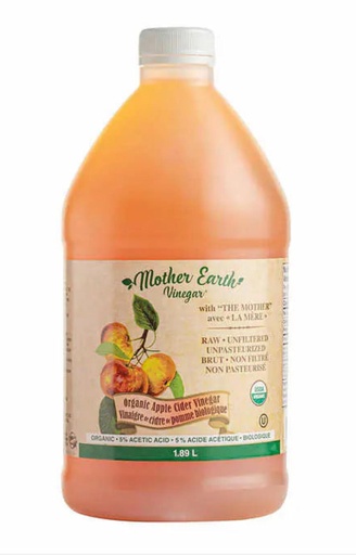 VINAIGRE DE CIDRE POMME BIOLOGIQUE MOTHER EART  1.89L