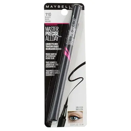 Maybelline New York Master Precise Allday traceur yeux liquide, 110 Noir 