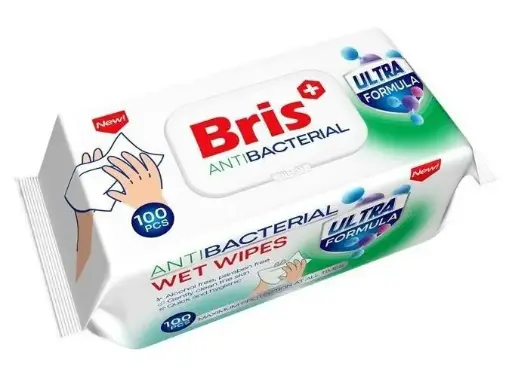 lingettes bris anti bacterial 100 piéces