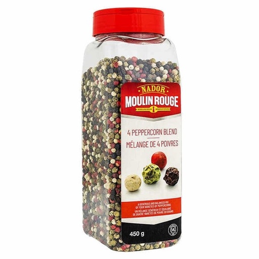 ÉPICES Mélange de quatre poivres, Moulin Rouge - 450 g