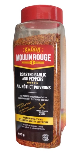 ÉPICES ROASTED GARLIC AND PEPPERS MOULIN ROUGE 665G