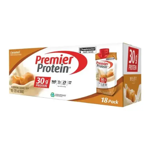 Premier Protein Shake Caramel Lot de 18 pack de 325 ml 
