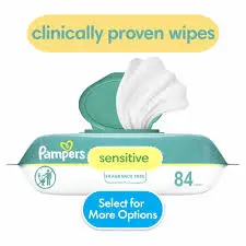 Lingettes Pampers Sensitive Baby Wipes Unscented, 84 piéces, 