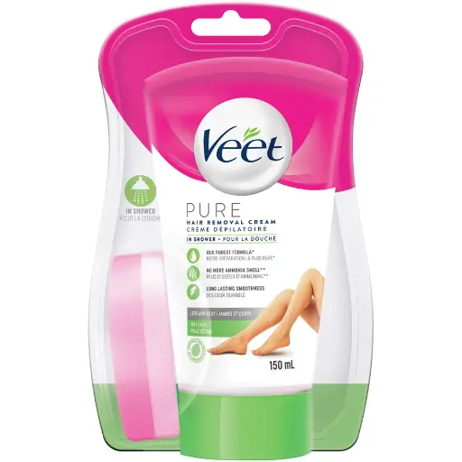 VEET PURE, Crème dépilatoire sous la douche, 150 ml