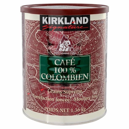 Café moulu colombien, Kirkland, 1,36 kg