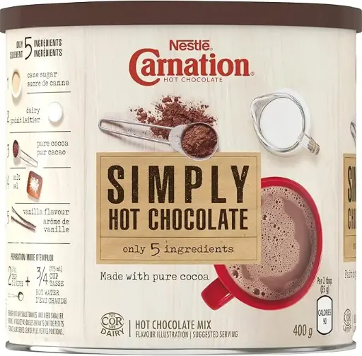 Carnation chocolat chaud,Mélange de poudre, Nestlé 400g