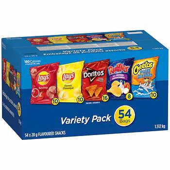 Chips Lay Flavoured Snacks, Variety Pack, 54 × 28 g
