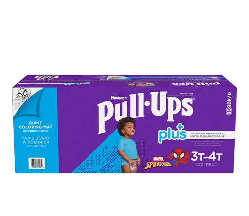 Couche Huggies Pull-Ups Plus Graçon 3T-4T Paquet de 116on 3T-4T Paquet de 116