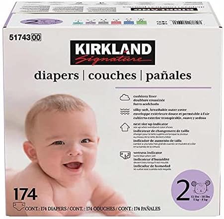Couches, Kirkland taille 2 , 174 pièces