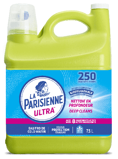 Détergent à lessive liquide La Parisienne ultra , cold water, 7,5L - 250 brassées
