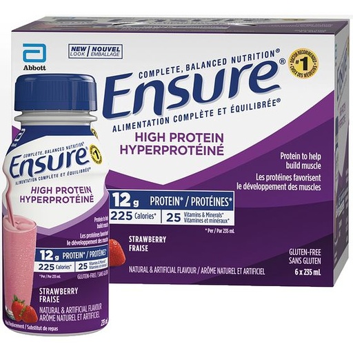 ENSURE FRAISE HIGH PROTEINE PACK DE 6