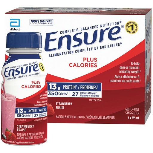 ENSURE FRAISE PLUS CALORIES PACK 6