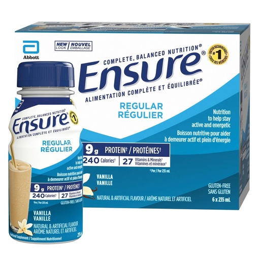 ENSURE VANILLE REGULIER PACK DE 6PCS