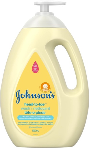 GEL DE DOUCHE JOHNSONS BABY HEAD-TO-TOE, 1000ML