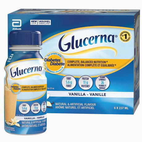 GLUCERNA DIABÉTIQUE VANILLE PACK DE 6PCS