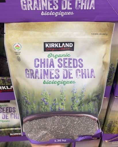 GRAINES DE CHIA BIOLOGIQUE KIRKLAND1.36KG
