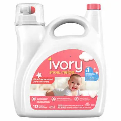 Ivory Neige - Détergent à lessive liquide pour vêtements de bébé, 113 brassées