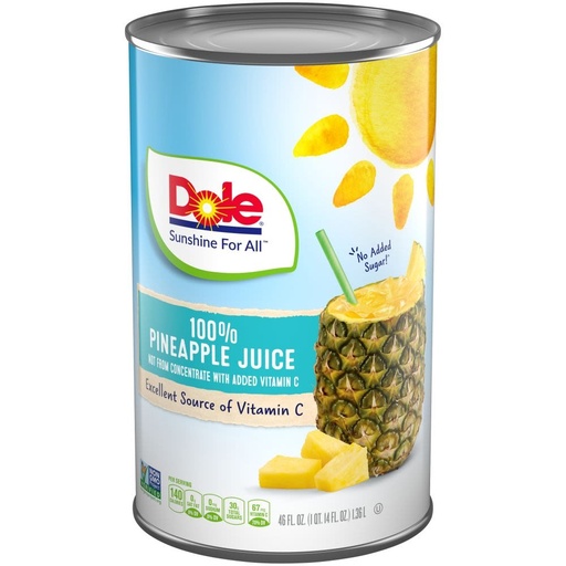 Jus Dole 100% Pineapple Juice Sun Fresh