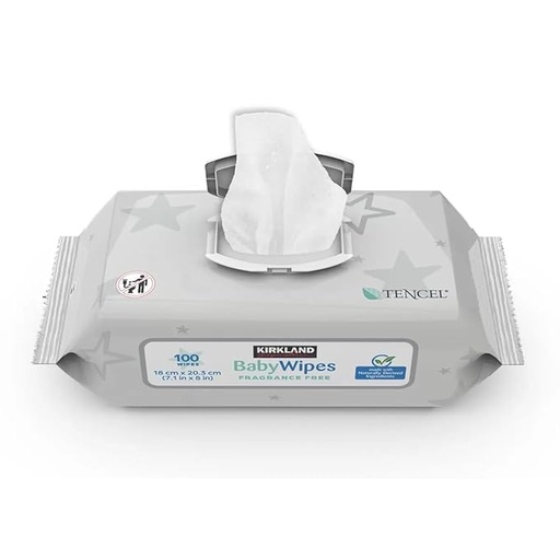 Kirkland Lingettes pour Bébés, non parfumées, paquet de 100 piéces