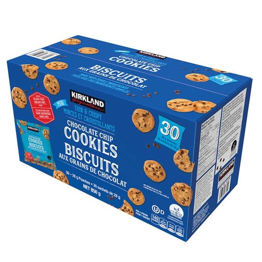 Mini biscuits aux grains de chocolat, Kirkland,  30 × 28 g