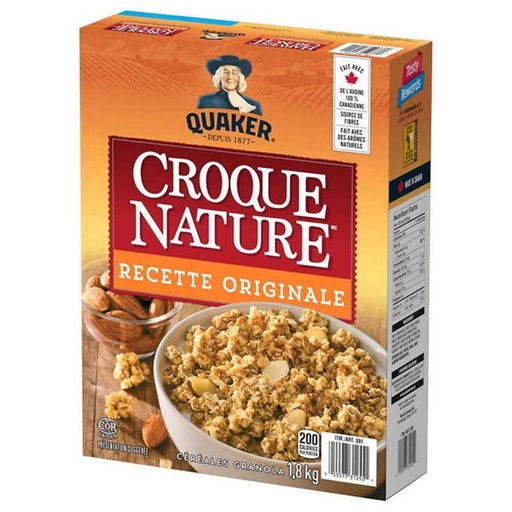 Quaker Harvest Crunch - Céréales granola originales, 1,8 kg