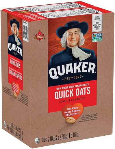 Quaker flocon Avoine  rapide 5,16 kg