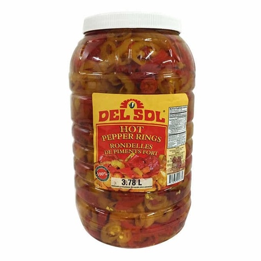 Rondelles de piments forts, Del Sol - 3,78 L