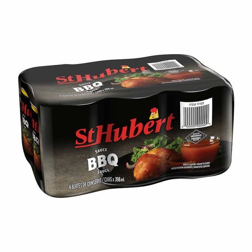 SAUCE BBQ ST HUBERT PACK DE 6, 398ML