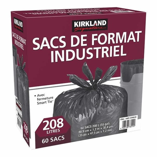 Sacs de format industriel à fermeture à nœuds, Kirkland, Paquet de 60 P