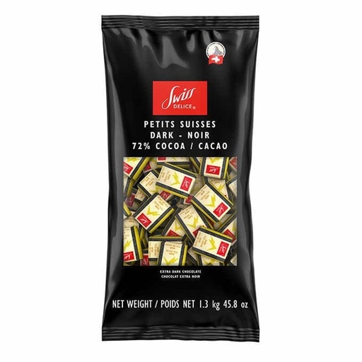 Swiss Delice - Chocolat noir 72 % de cacao, 1,3 kg